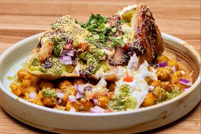 Veg Samosa Chaat
